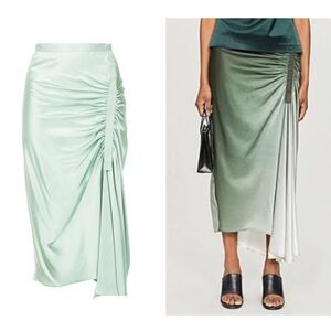 Christopher Esber Asymmetric Ombré Silk Skirt